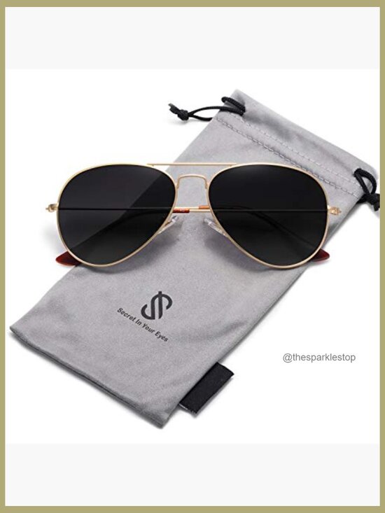 Polarized Aviator Sunglasses with Metal Frames main image 4
